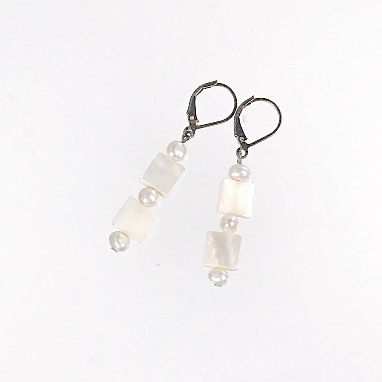 White Mother of Pearl Earrings