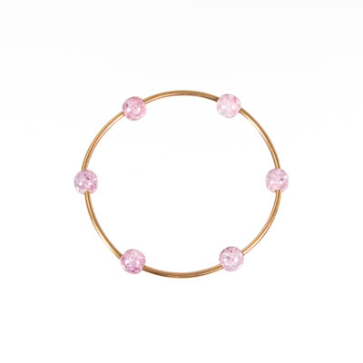 Marbled Pink Czech Glass Bracelet